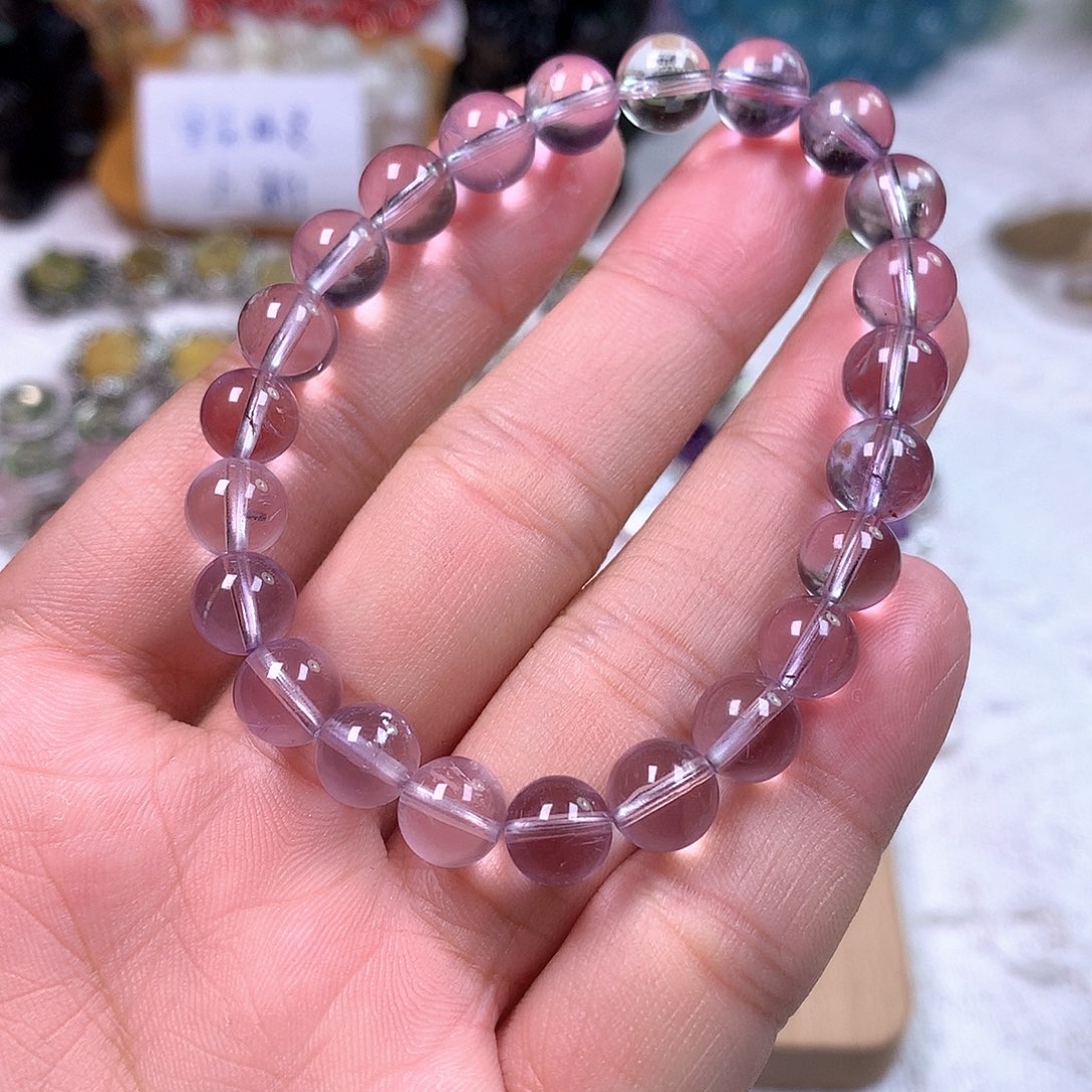 水晶手串未镶嵌玻利维亚紫水晶