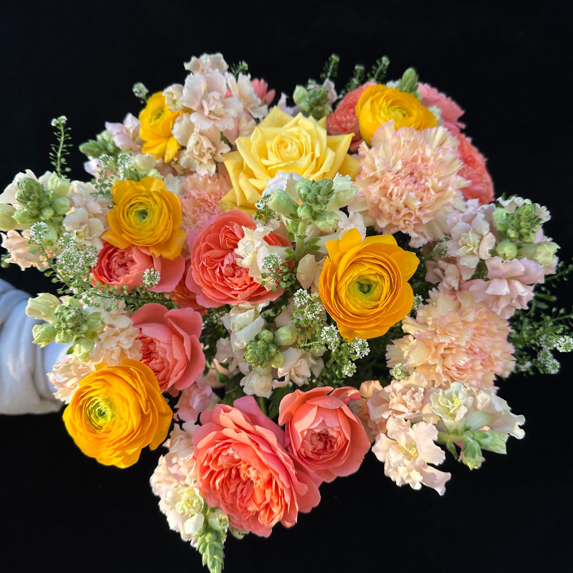 【甜杏浮光花束】鲜花  鲜切花