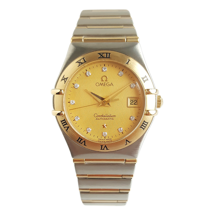 99新 Omega/欧米茄 /自动机械/18k黄金钻刻/表径27.5