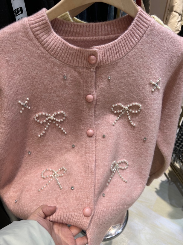 珍姐家开衫毛衣蝴蝶结图2050货号