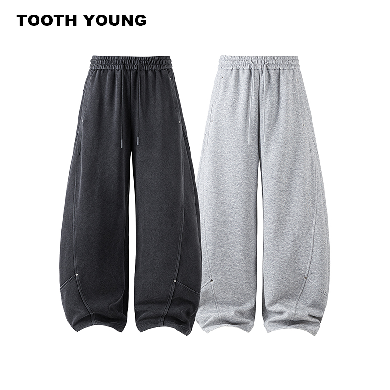 TOOTH YOUNG【温度调节裤】320g水纯色弯裤男冬季休闲卫裤