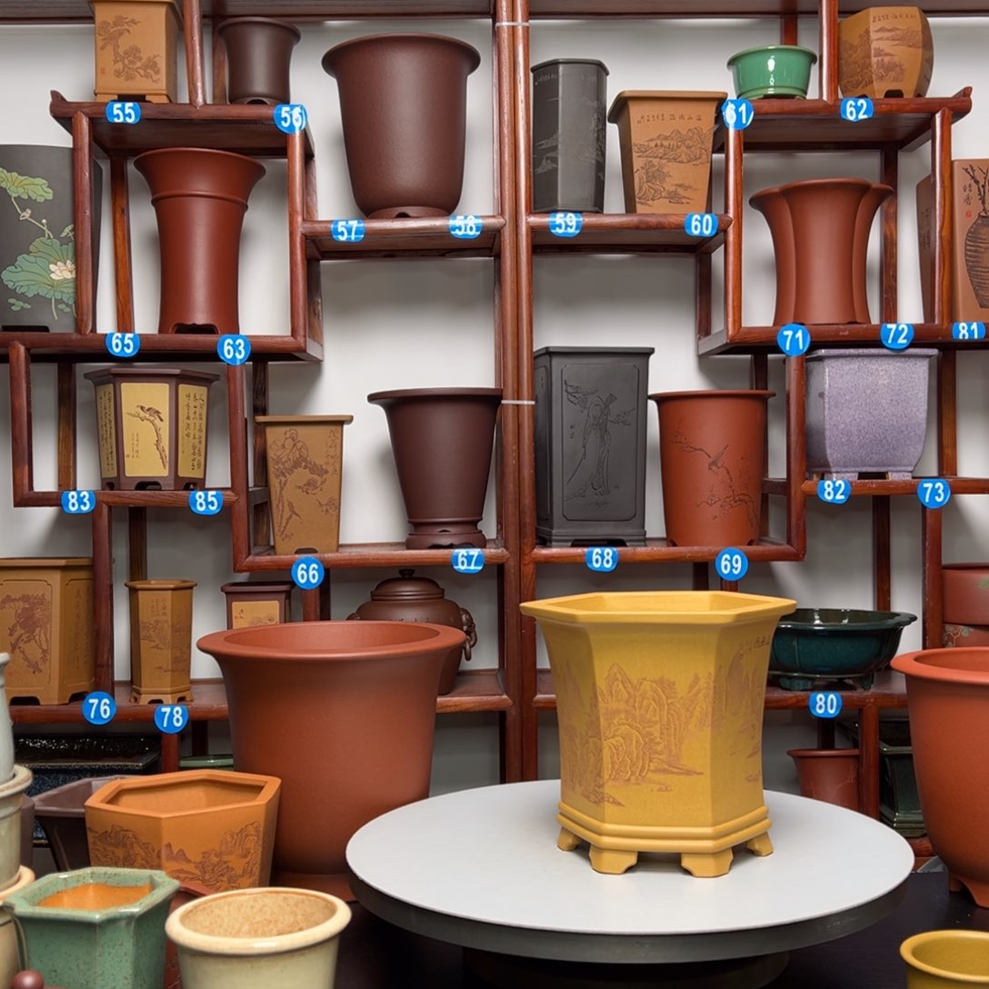 紫砂花盆千*六方花盆