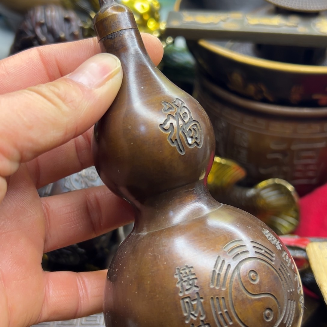铜摆件欢迎欢迎你