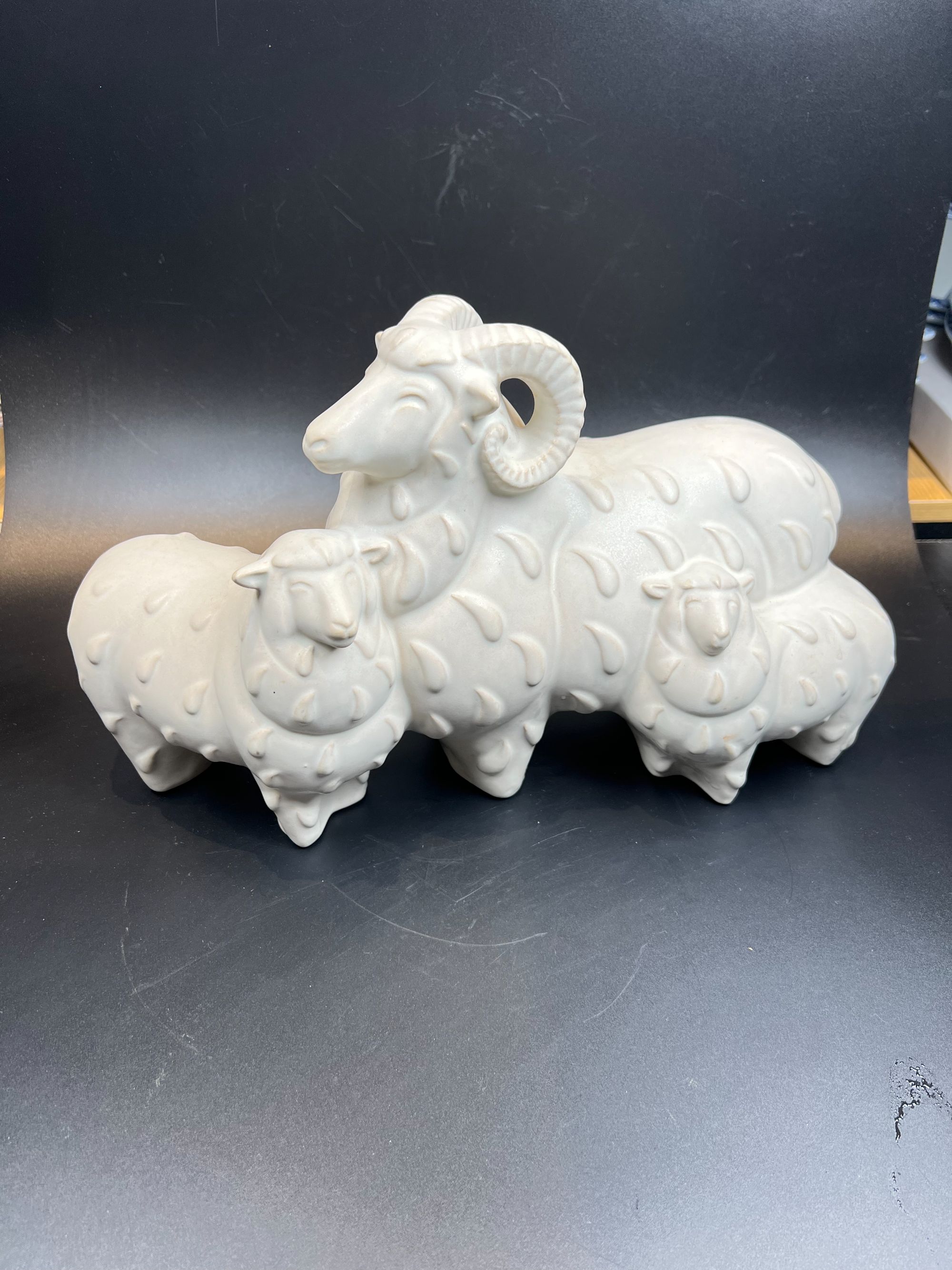 日本回流瓷器陶瓷手工制作十二生肖三羊开泰开运干支摆件