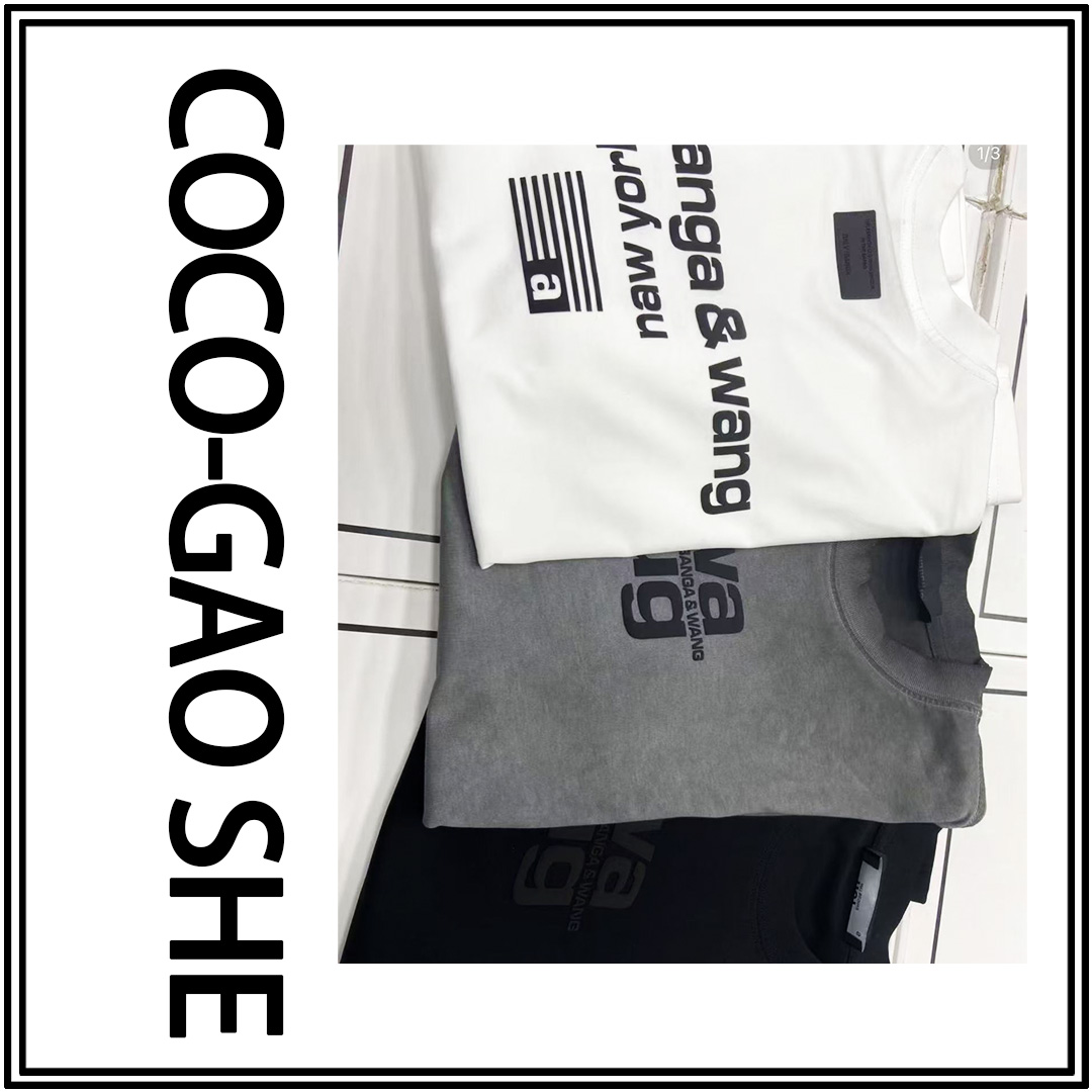 【4号链接-潮牌老王家黑色简洁LOGO】 夏季潮牌潮牌王宽松T恤1009