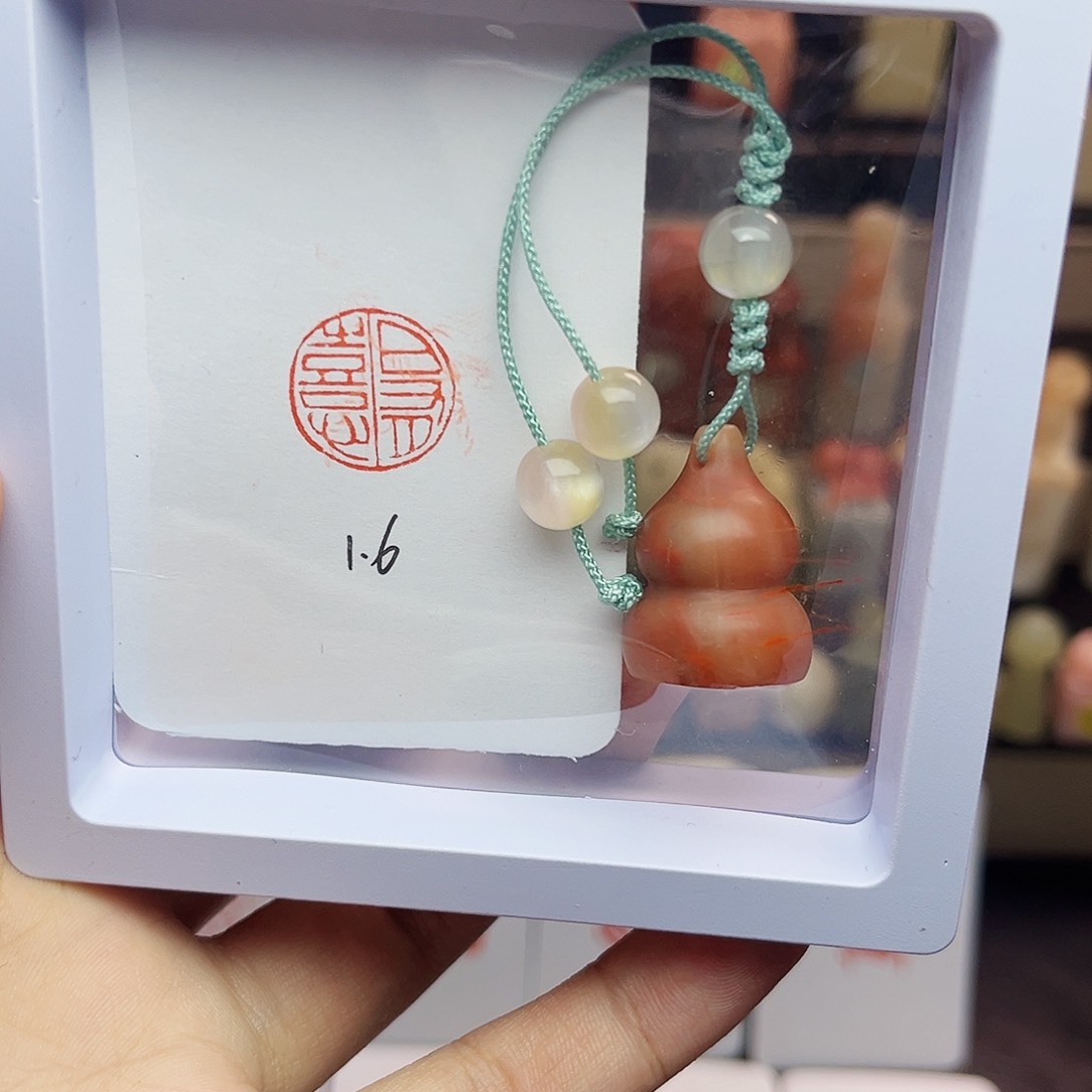 寿山石印石1.6日有熹 精品老挝 葫芦 手工篆刻