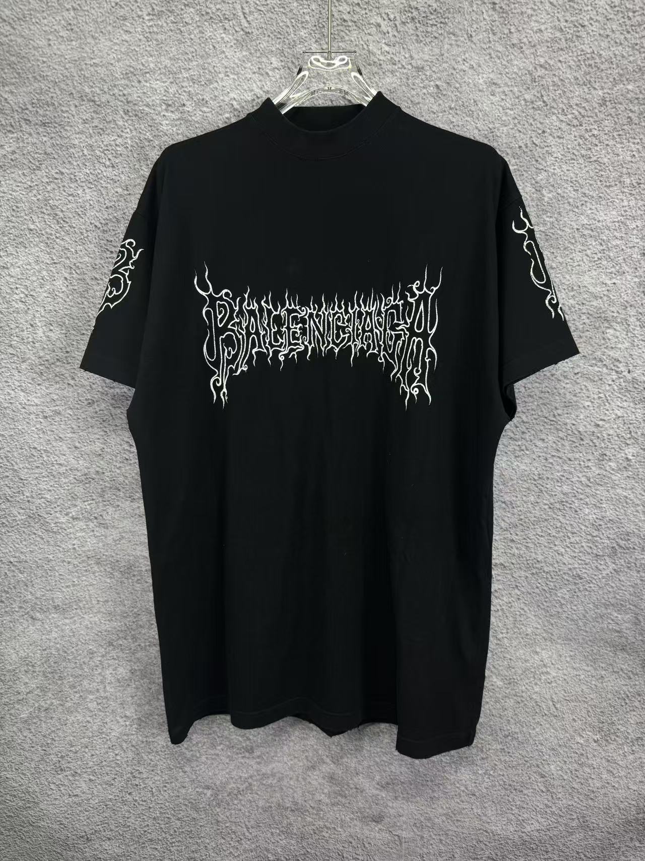 全新未使用 Balenciaga/巴黎世家 火焰梵文限定T恤/2码/R0135