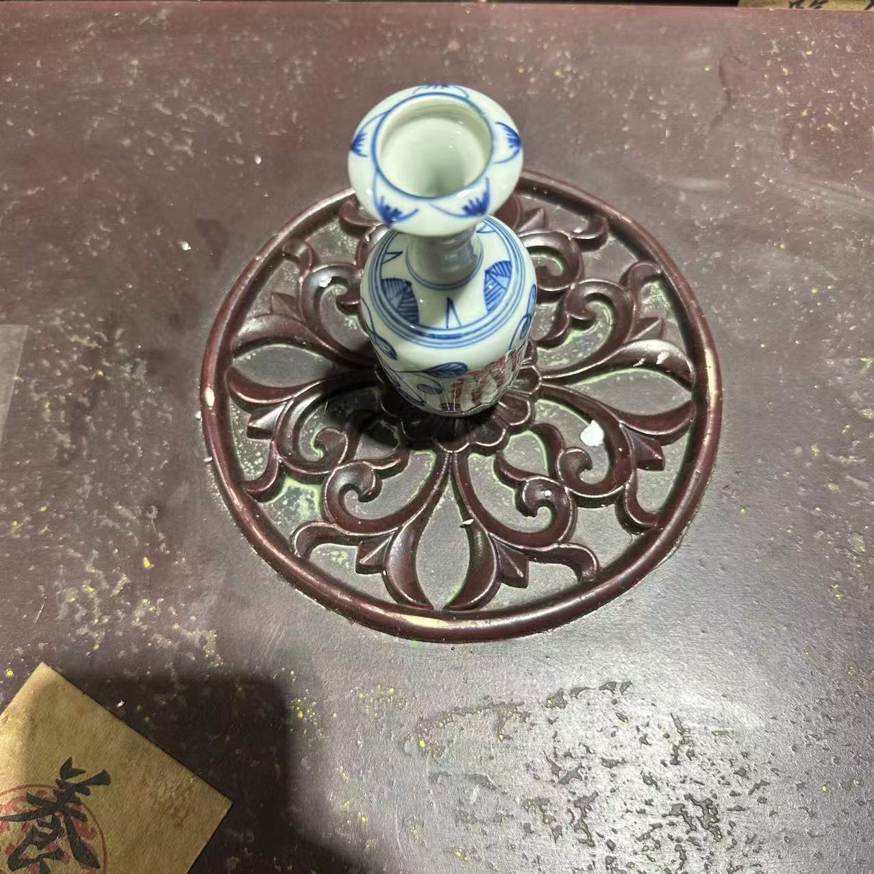 E566/LL  青花釉里红/赏瓶