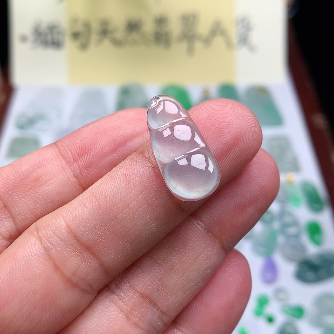 翡翠裸石缅甸天然A货翡翠冰种豆子