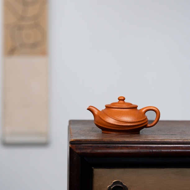 宜兴黄龙山原矿手工功夫茶实用茶器冷金黄（玉带旗袍）170cc