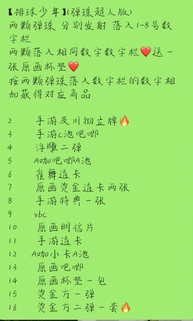 【排球少年】排球全制品抽赏转盘 弹珠玩法（默认代拆 未成年禁下单
