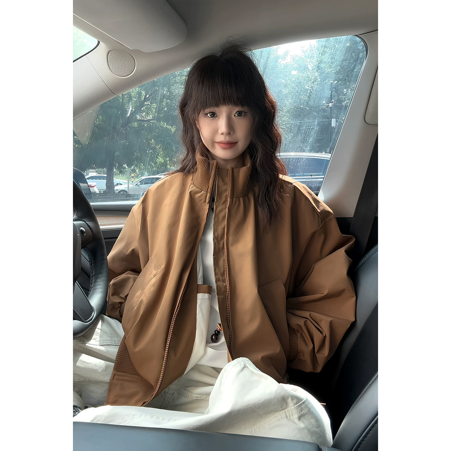 美式黑色飞行员夹克男女秋季vibe高街棒球服cleanfit正肩短款外套