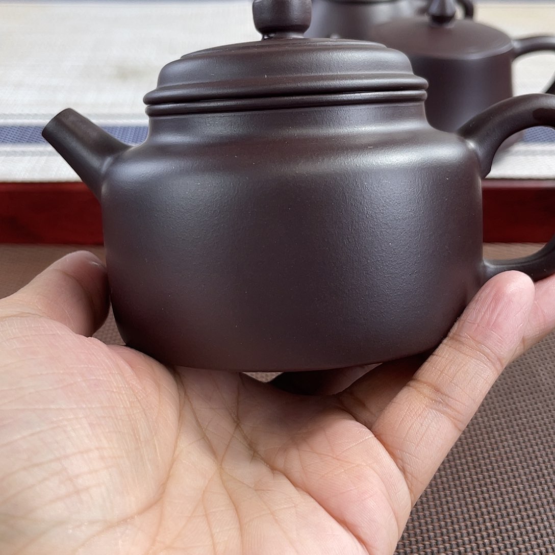 紫泥壶原矿老紫泥德钟器型