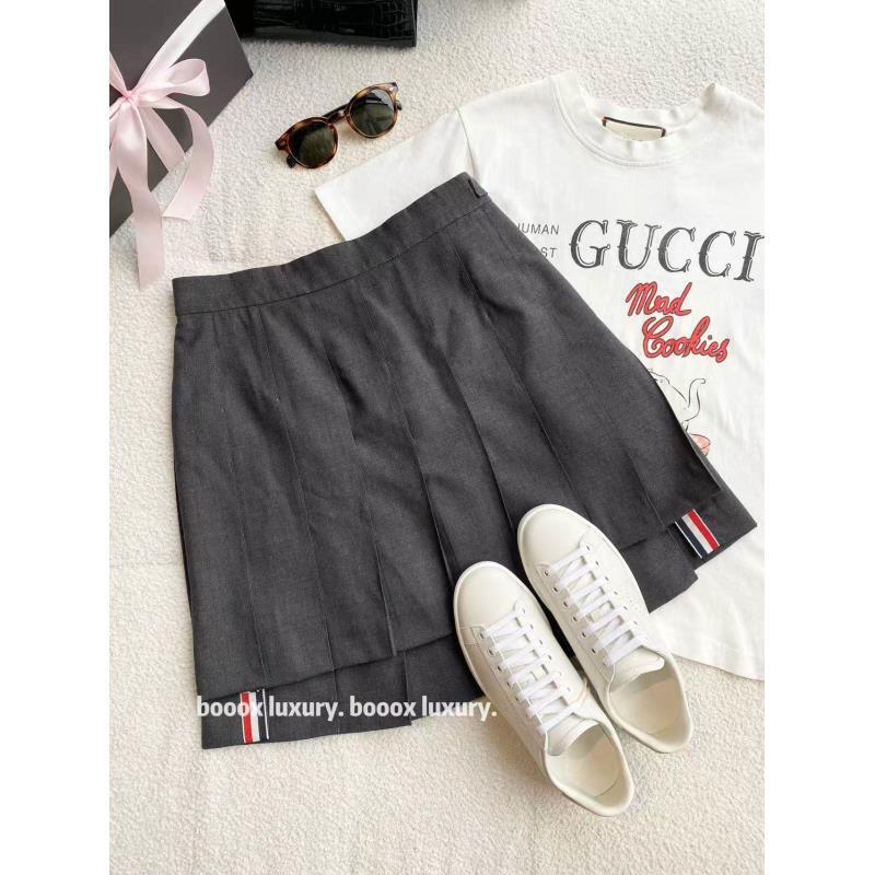 95新 THOMBROWNE  bb2595 羊毛 经典百褶裙 42码