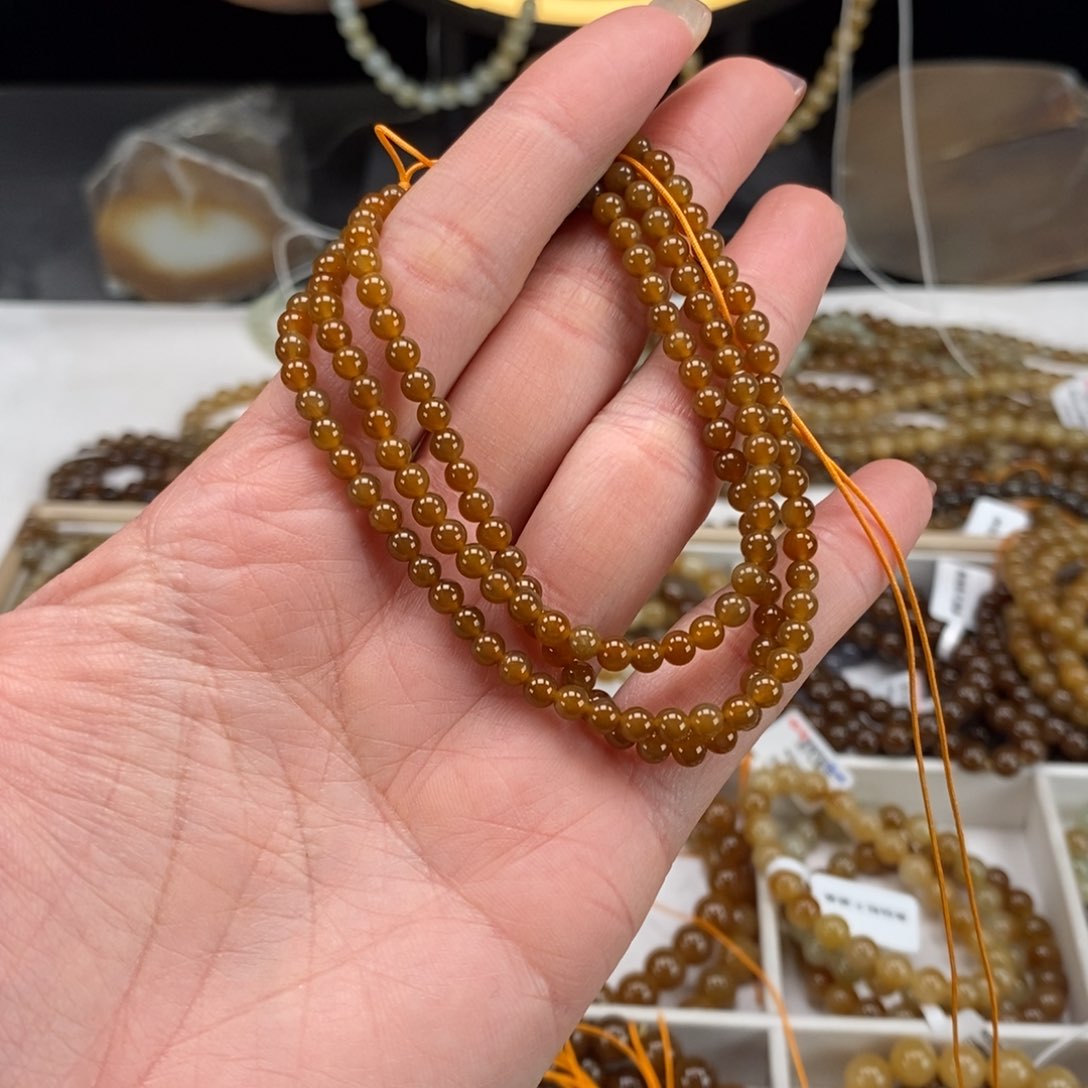 和田玉（糖玉）手串未镶嵌言***5