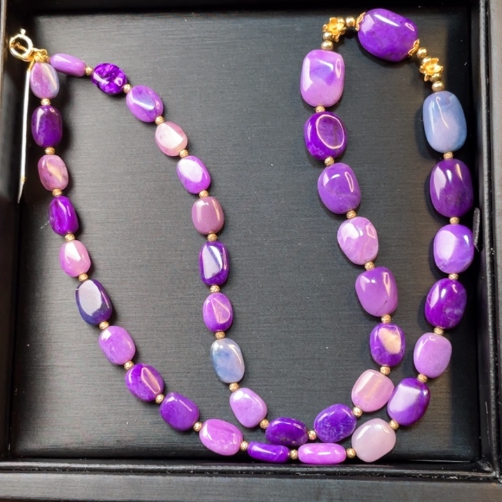 苏纪石（舒俱来）项链18K金镶嵌