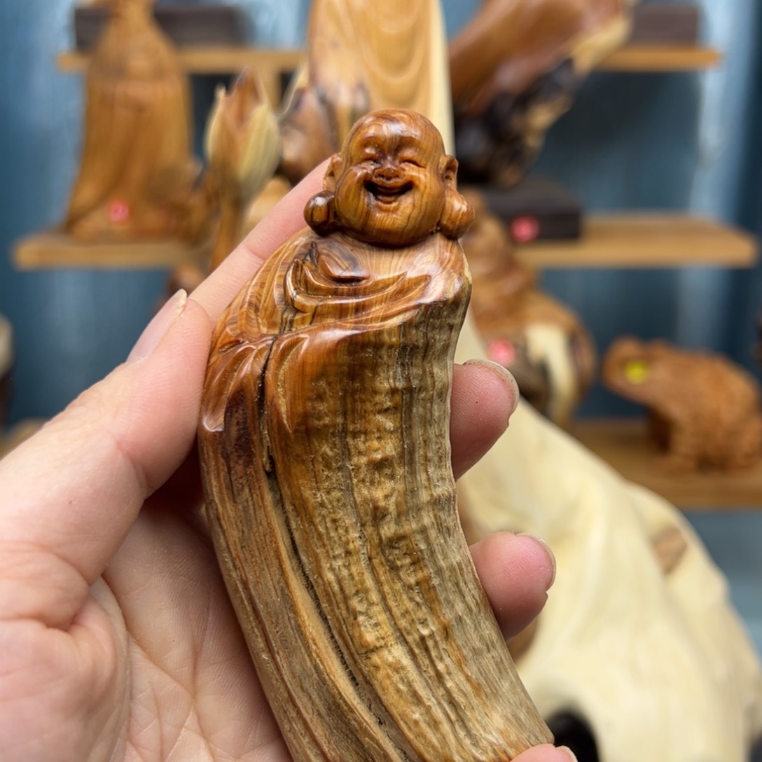 木用****9崖柏木摆件手把件