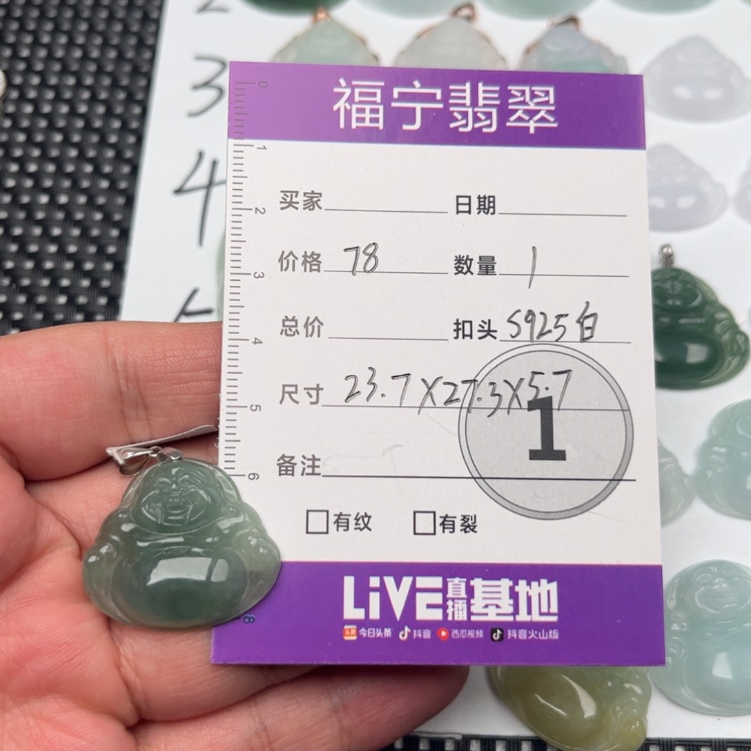 翡翠颈饰未镶嵌吊坠