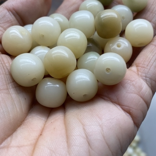 吊坠白玉菩提精品12非料奶青桶120颗