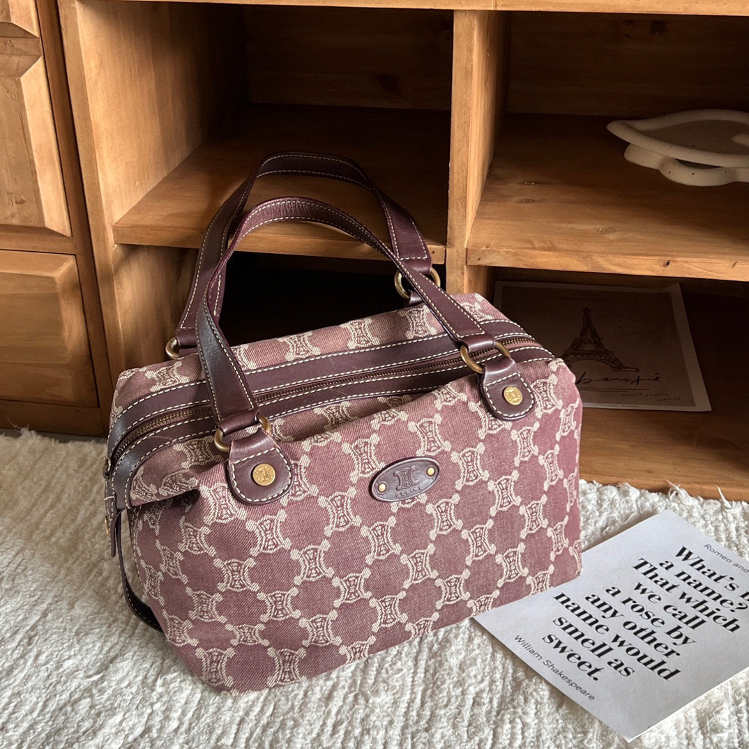 95新 Celine/思琳 Celine单宁饭盒手拎包QX-16416445