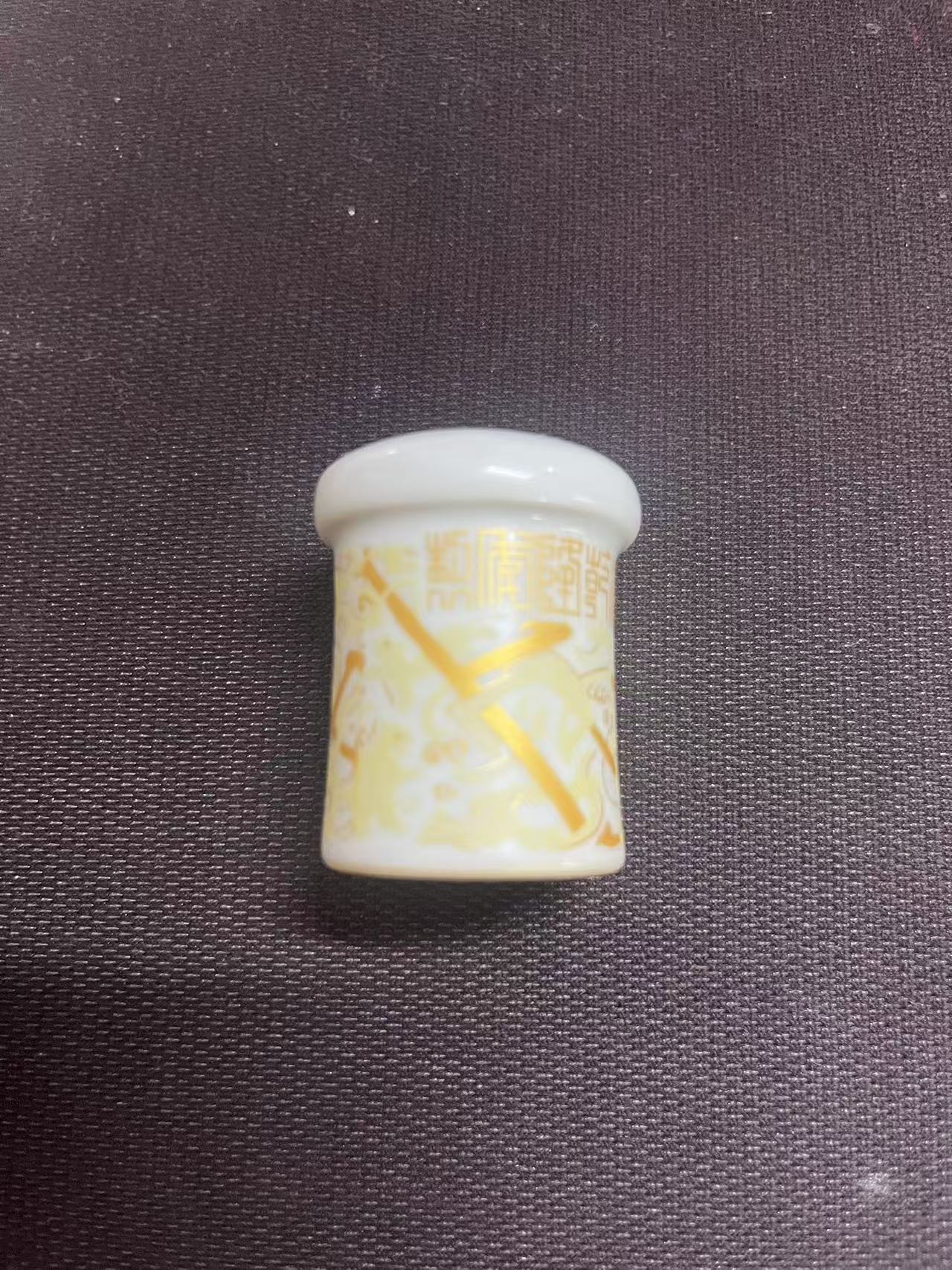 （代拍链接）黄色描金瓷轴