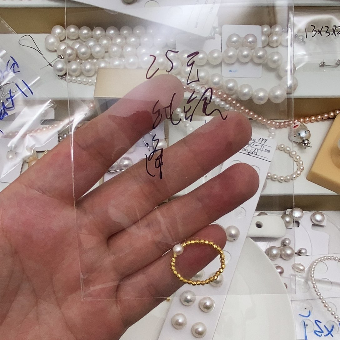 淡水珍珠银S925镶嵌戒指