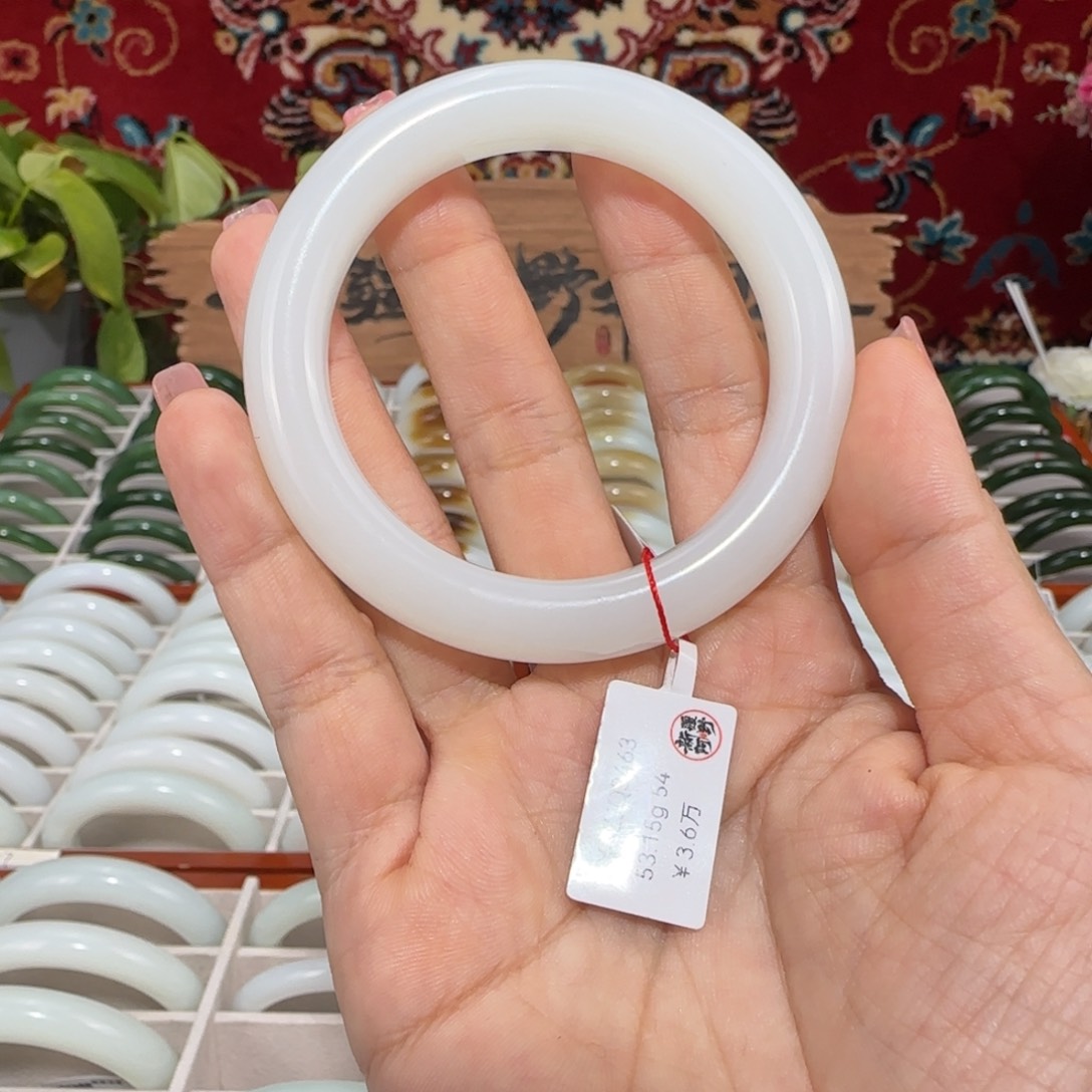 和田玉（白玉）未镶嵌手镯新疆和田玉白玉手镯