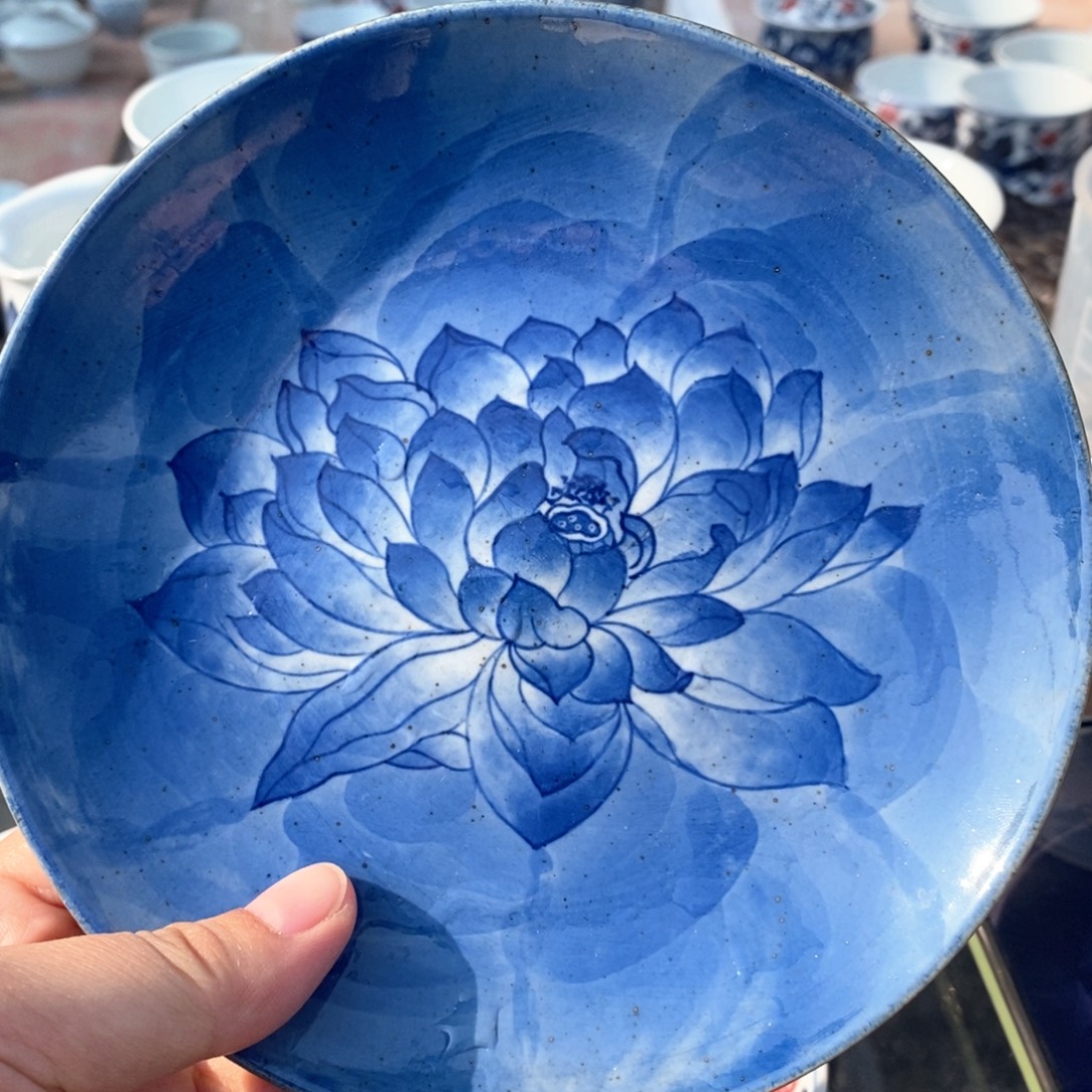 心***和瓷片景德镇手绘陶瓷青花