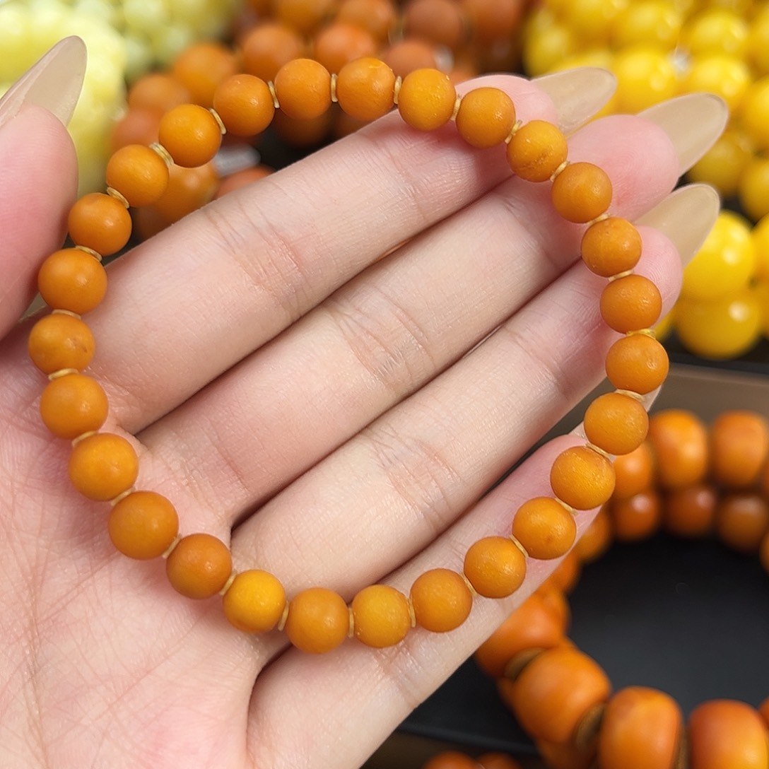 未镶嵌琥珀手链蜜蜡