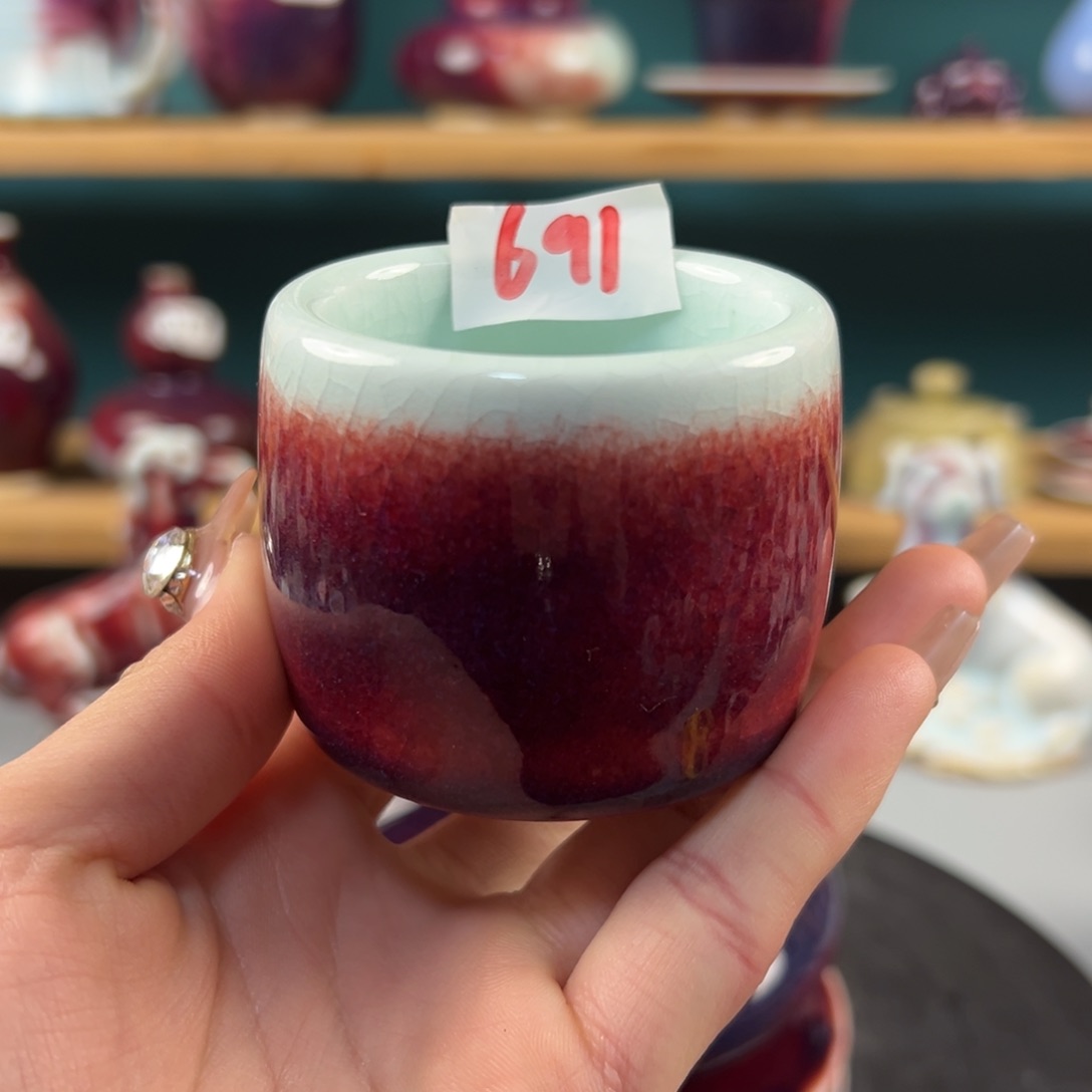 瓷片微瑕主人杯纯手工