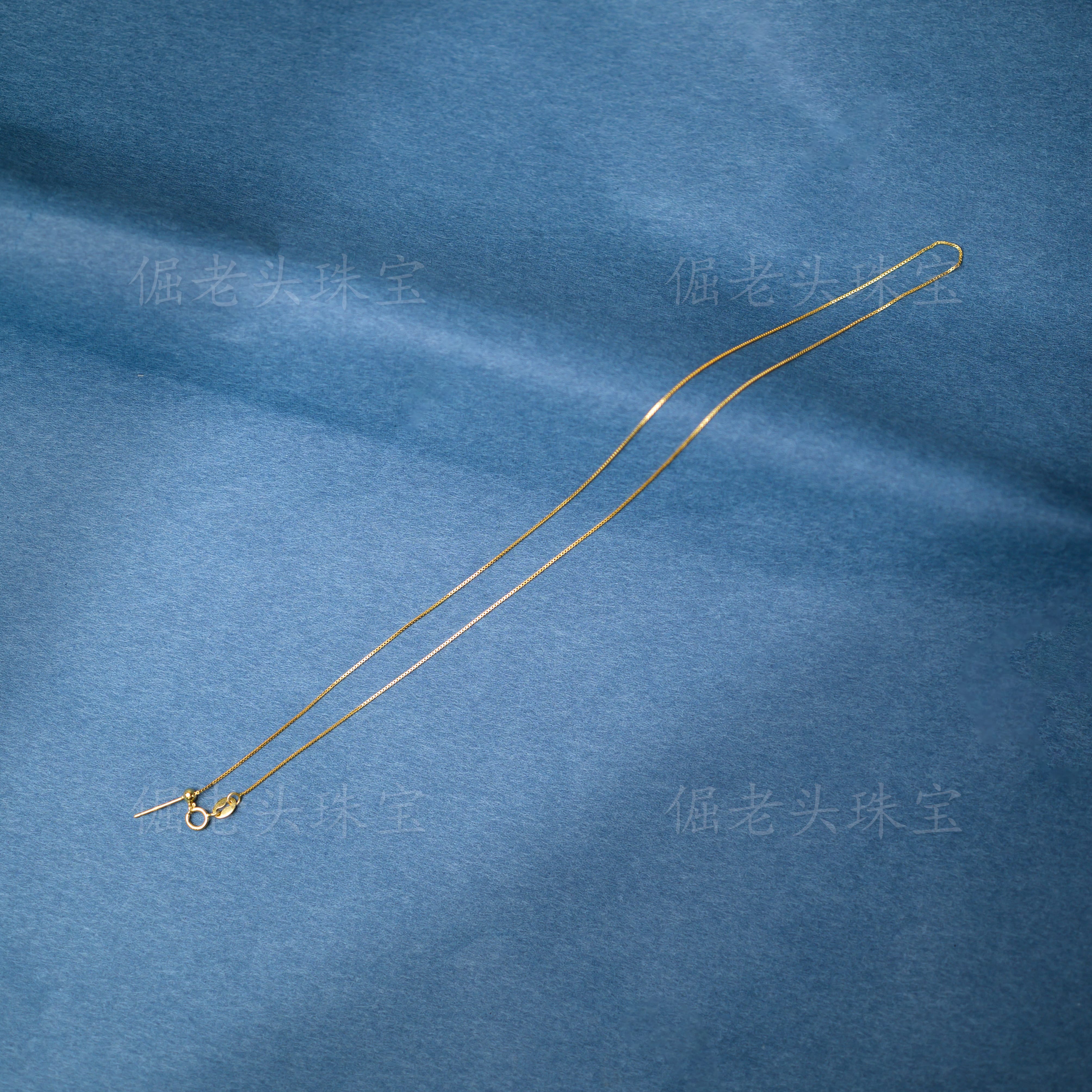 链子925银 【倔老头工厂】（新人福利）S925银镀18K金盒子银链只发一