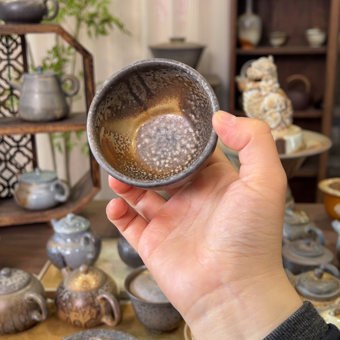 29中白小藏缸杯柴烧