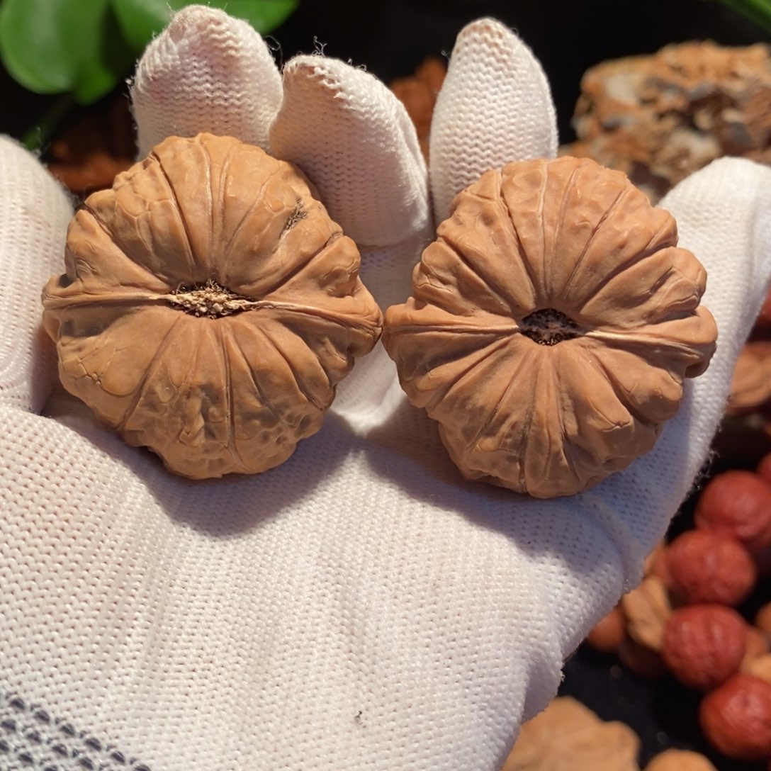 文玩核桃把件南瓜墩全品42