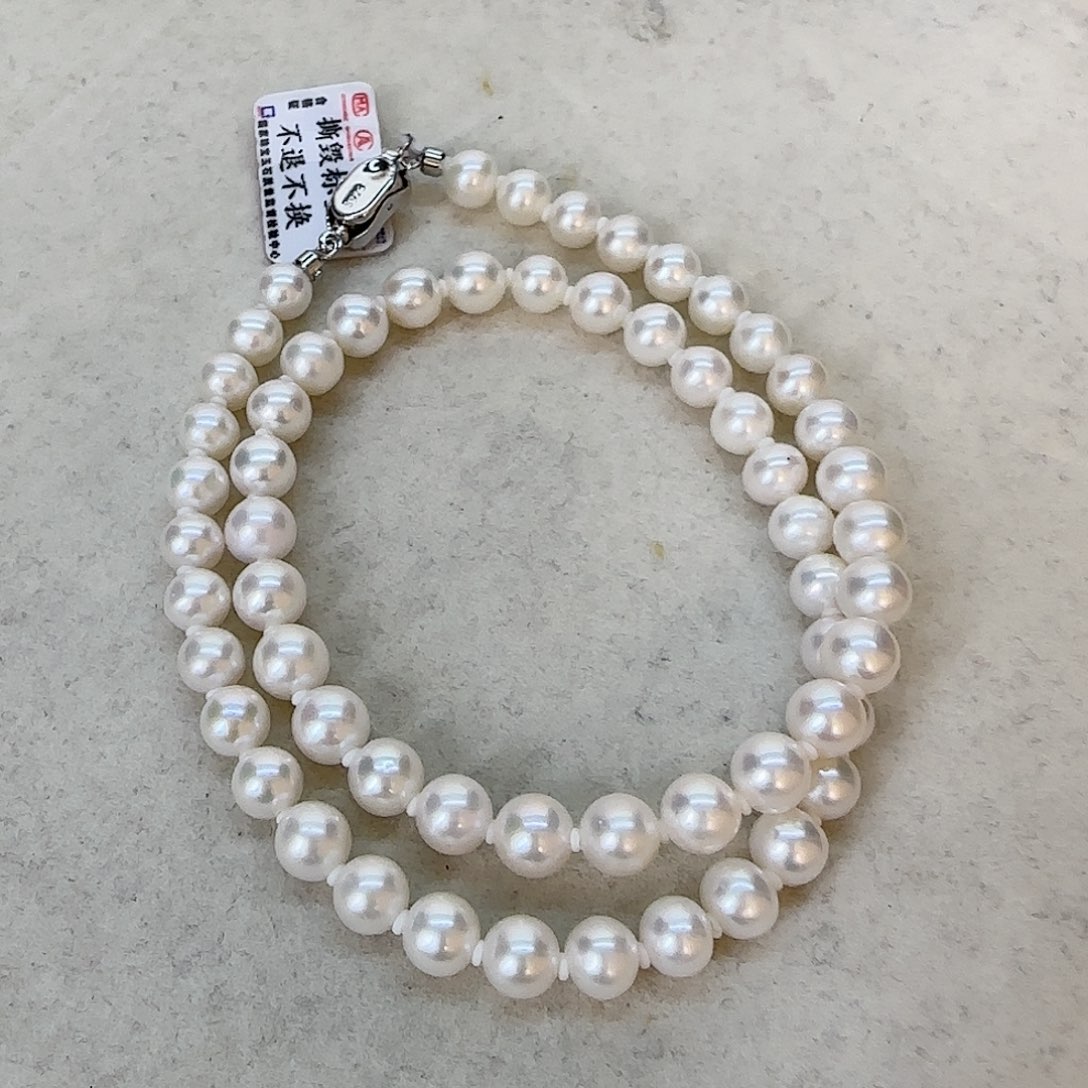 淡水珍珠项链银S925镶嵌