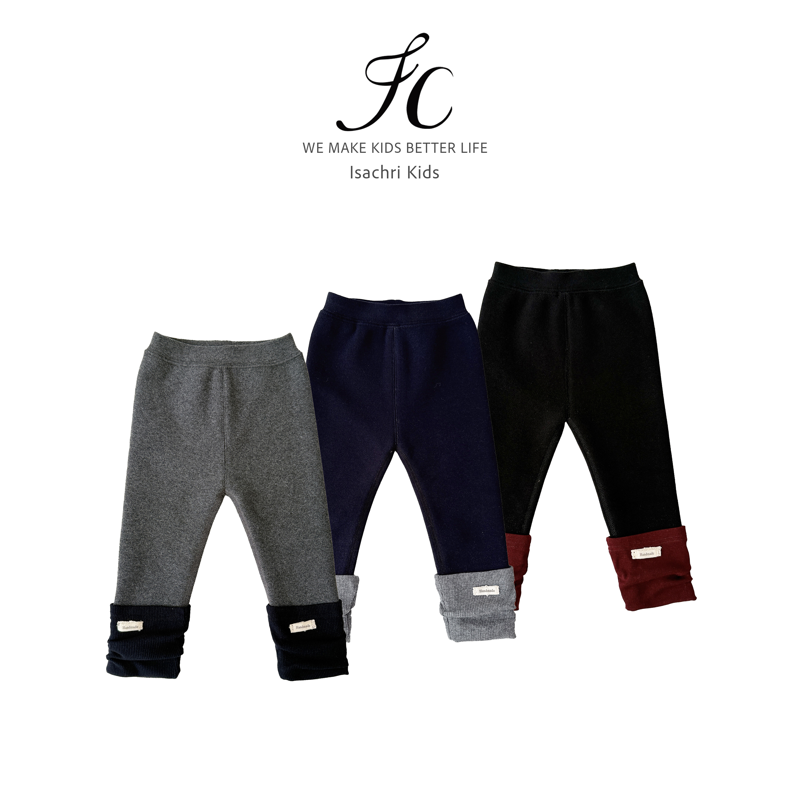 晶晶家【现发】堆堆裤袜套设计女儿童加绒打底裤秋冬女保暖裤IS818