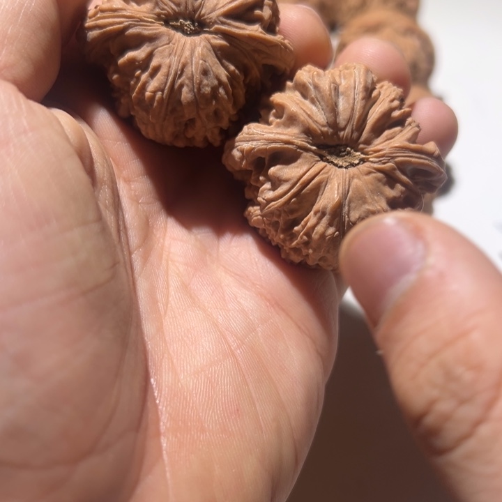 （***N文玩核桃把件闷白