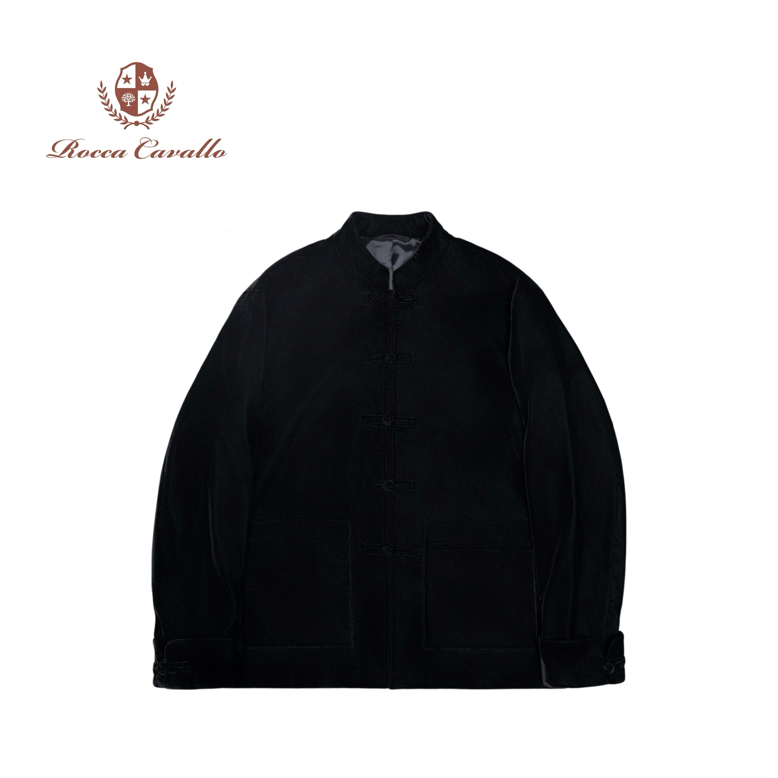 <中式国潮>男士秋冬新款丝绒 国潮新中式小立领盘扣奢品夹克 8725