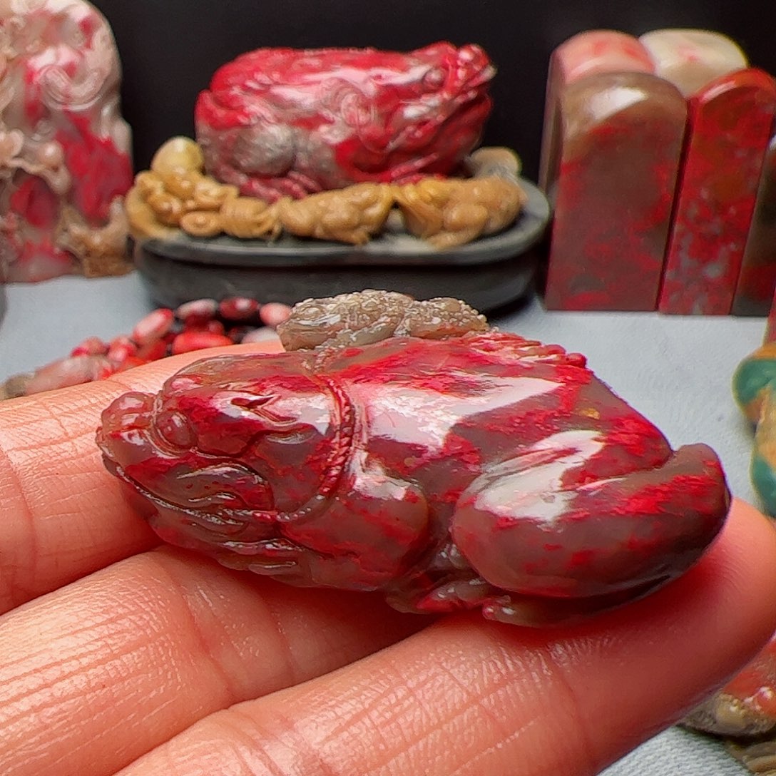 昌化石慧*昌化鸡血石金蟾