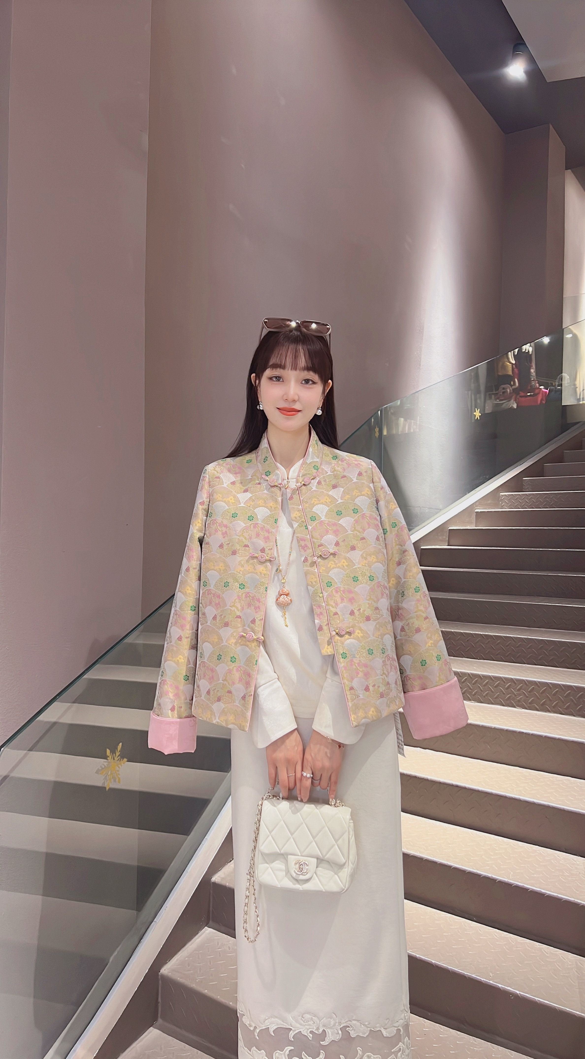 《穗穗定制》【团扇纹】时尚秋冬季新中式气质加棉保暖外套6910