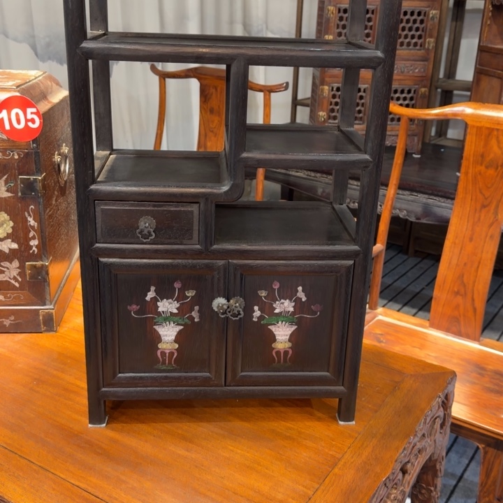 雪***婵木紫檀檀木。 小博古架