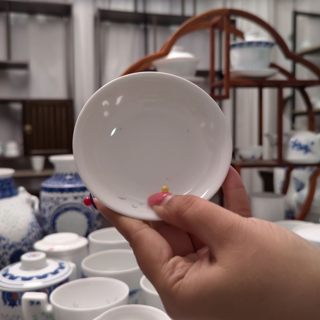 陶瓷玉牡丹3寸味碟十只装