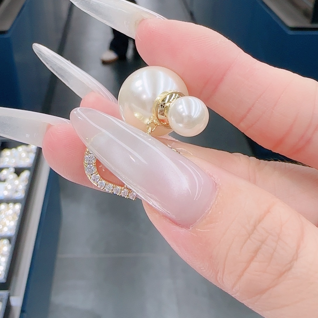 锆石铜合金925银耳环