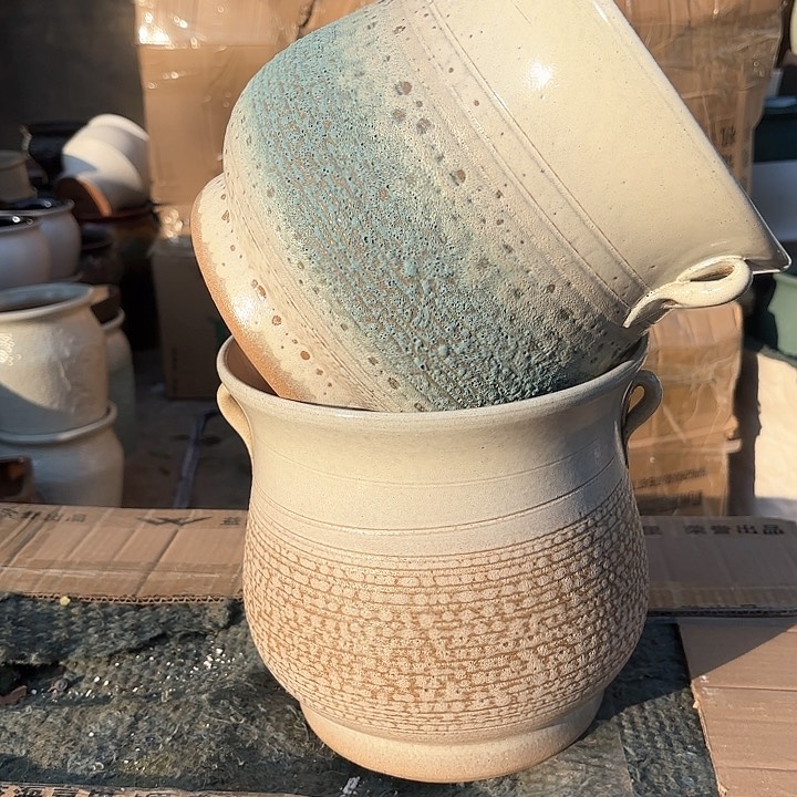 紫砂茶碗泡泡两个色口径21*20