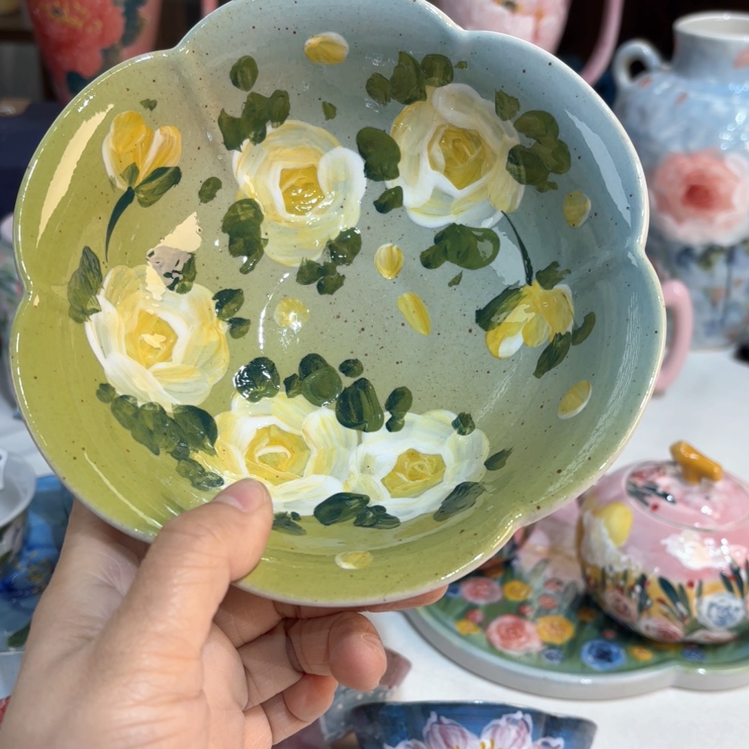 景德镇手绘高温釉下彩陶瓷茶具