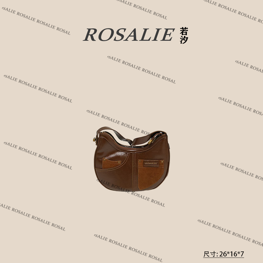 【若汐Rosalie】SD-3989-香妃磨砂棕时尚百搭女士新款单肩沙漏包