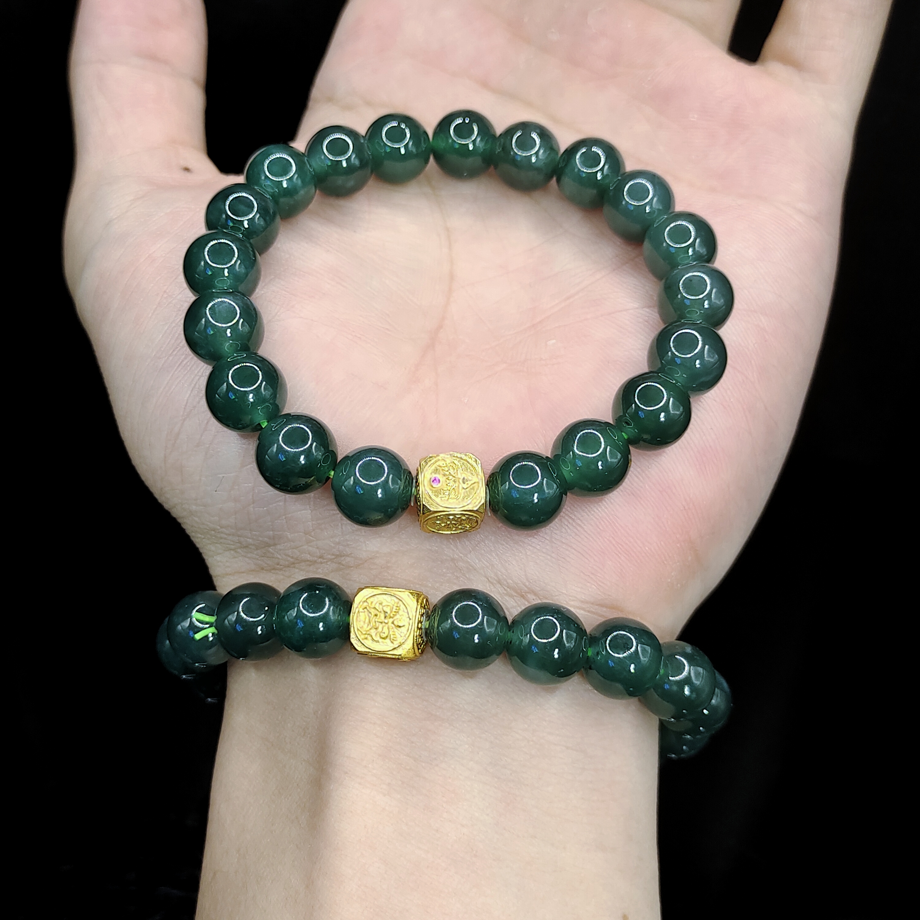 【老三珠宝】翡翠DIY单圈手串Y13【多样性发其一】约10mm