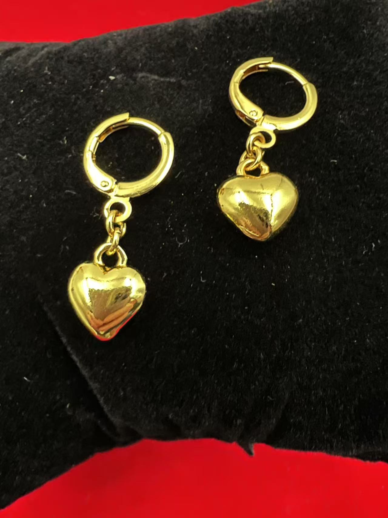 铜合金耳饰 A295 爱心耳饰 多样性发货