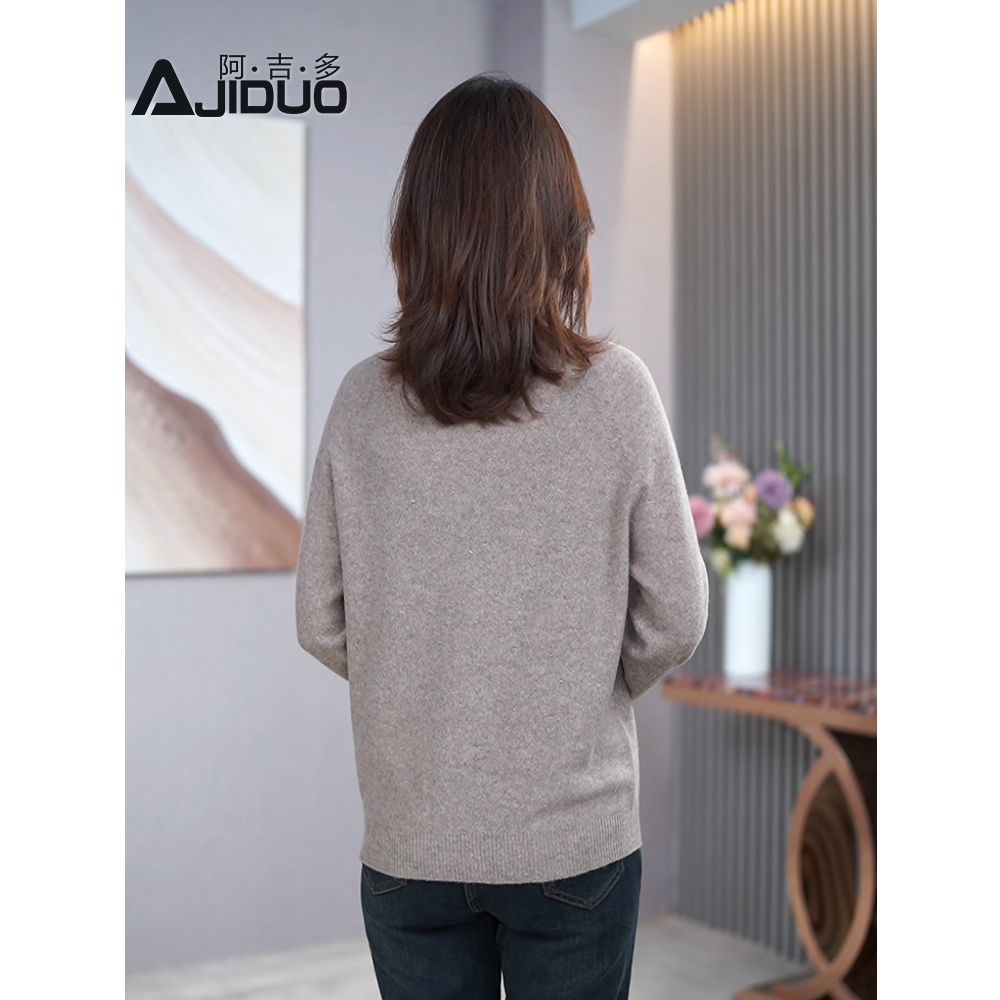 A63935秋冬一线成衣针织衫女保暖恒温毛衣气质大码显瘦