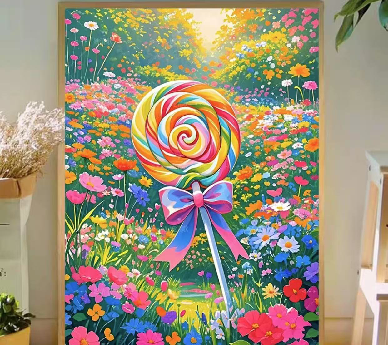 【160】七彩棒棒糖十字绣大格四股65×80