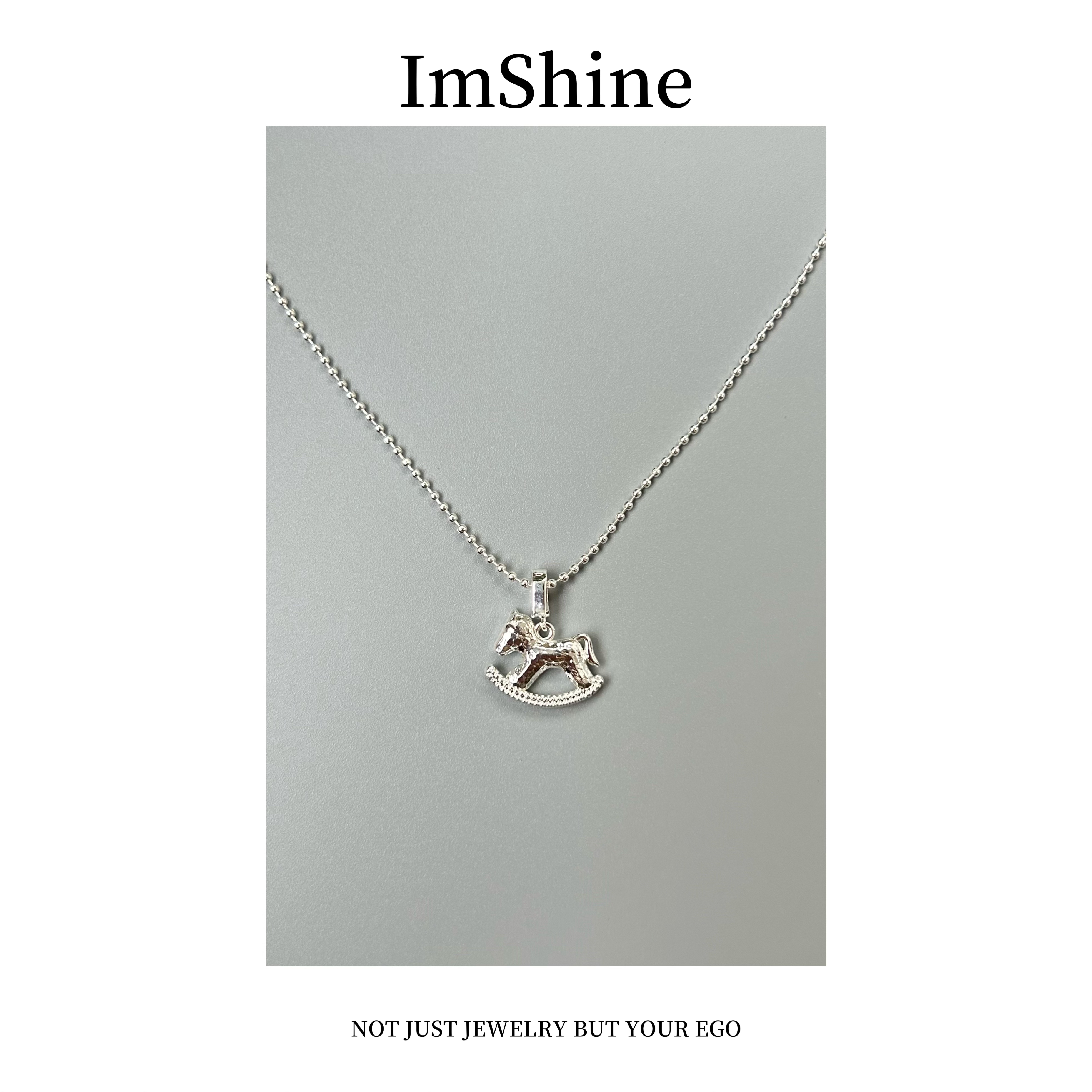 铜合金项链 旋转木马·碎冰冰可爱爆闪锁骨项链东小香银dx10金dx08